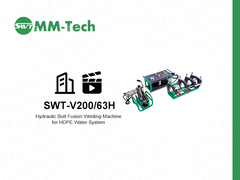 Dimostratore di funzionamento della saldatrice idraulica a testa per tubi in HDPE da 200 mm per sistemi idrici