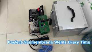 SWT-NSGM1 con cuneo termico in acciaio inossidabile per saldare geomembrana in PVC