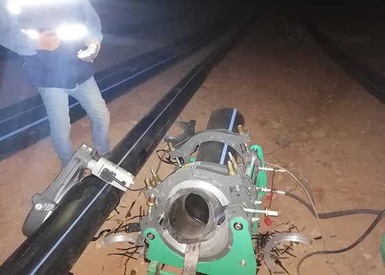 macchina della saldatura per fusione di estremità del tubo dell'HDPE di 160mm - di 50mm a basso rumore
