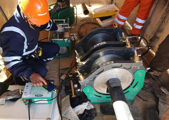 macchina di fusione di estremità dell'HDPE del tubo di 200mm con il registratore automatico di dati