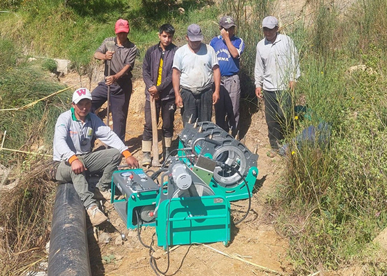 macchina 4.25kw della saldatura per fusione di estremità del tubo dell'HDPE di 250mm - di 90mm