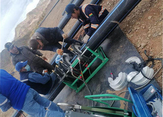 200-450mm macchina idraulica della saldatura per fusione di estremità del tubo dell'HDPE di 7 morsetti